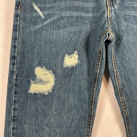 Ring of Fire Boys Relaxed Med Wash Distressed Blaze Jeans Size 20 NWT - Picture 4 of 15